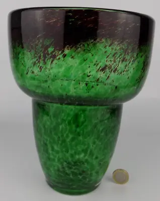 Buy Monart Style Spatter Effect Art Glass Vase • 90£