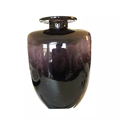 Buy KOSTA BODA Art Glass Swing VASE Designed Kjell Engman Deep Purple Post Modern • 197.85£