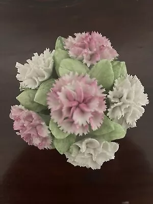 Buy Royal Adderley Floral Bone China Posy Pink White Carnations • 8£