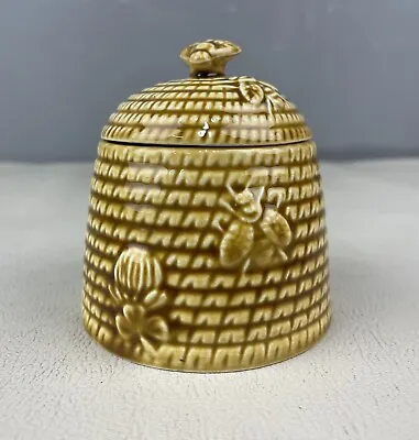Buy Vintage Honey Pot With Bees On A Hive Design, Ceramic Pot With Lid • 8£