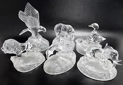 Buy Bundle Of 6 RCR Glass / Crystal Animal Ornaments, Inc Ducks, Eagle, Horse + More • 9.99£
