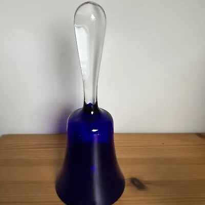 Buy Collectable Vintage Blue Glass Ornamental Bell • 4.99£