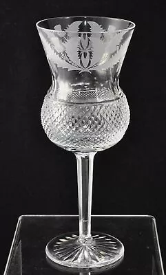 Buy Rare Edinburgh Crystal Cut Thistle 7 5/8 Inch Tall Water Goblet • 140.07£