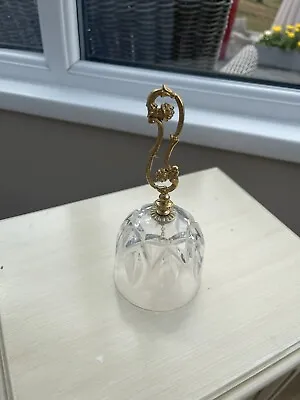 Buy CRYSTAL Glass  BELL WITH GOLD COLOUR  HANDLE • 20£