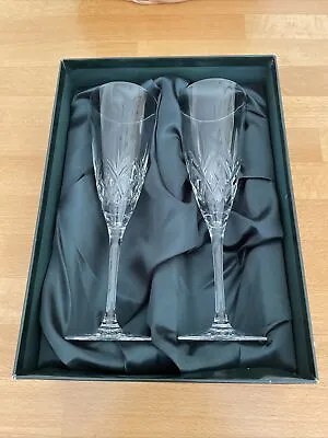 Buy Thomas Webb Crystal Champagne Flutes Glasses 9inch High • 22£