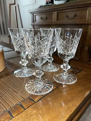 Buy 4 X EDINBURGH  CRYSTAL Etched SHERRY PORT WINE GLASSES . 11.5 X 5.5 Cms. • 17.60£