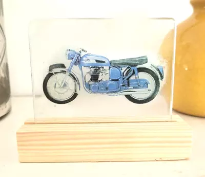 Buy Stained Glass Norton Dominator Classic Motorbike Sun Catcher & Display Base Gift • 29£