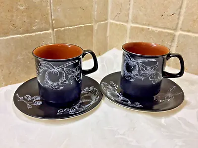 Buy Vintage Crown Devon Harlequin Coffee Cups & Saucers • 14£