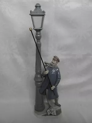 Buy Lladro Figurine 18.75  Tall Lamplighter Victorian Era Man With Torch 5205 • 249.99£