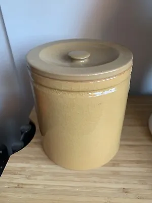 Buy Vintage Stoneware Salt Glazed Storage Jar/Pot Large 17cm Tall, 14cm Diameter VGC • 25£
