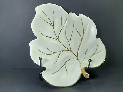 Buy Vintage Cream With Gold Carlton Ware Leaf Dish Plate 7 1/2  • 6.50£