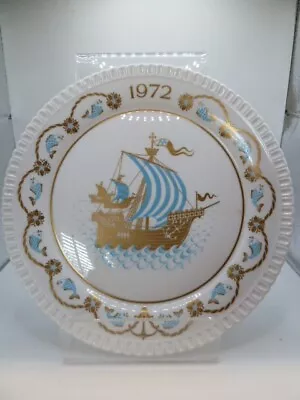 Buy SPODE BONE CHINA  THIRD DAY OF CHRISTMAS PLATE 1972 - NEW IN BOX 20cm • 9.95£