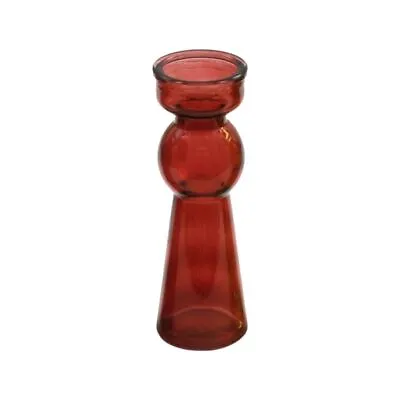 Buy Glass Tealight Holder Vase - Blue Red Green Yellow Boho Tall Centrepiece Wedding • 9.50£