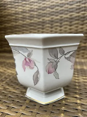 Buy Royal Winton Coloroll Small Floral Pattern White Grey Planter Plant Pot Vase • 10.50£
