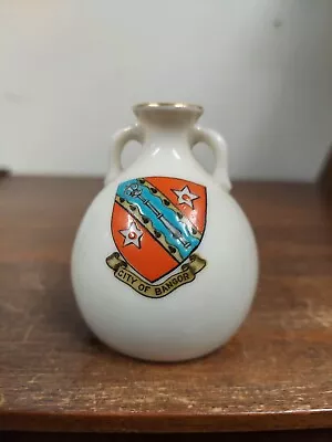 Buy W H Goss Crested China Lincoln Vase City Of Bangor Crest 2 1/2  Tall EUC • 9.48£