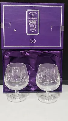 Buy 2-GOLF By Edinburgh Crystal BRANDY BALLOON Made In Scotland PAIR In Gift Box • 196.38£
