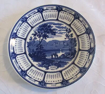 Buy Wedgwood Blue And White Calender Plate Blue Landscape 2000 • 9.99£