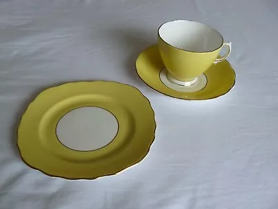 Buy Colclough Ballet Harlequin Yellow Bone China Trio: Cup & Saucer & Plate • 8£