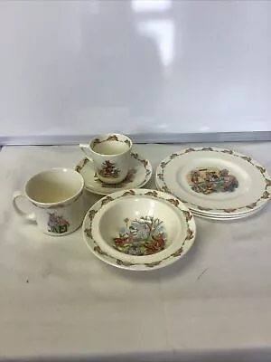 Buy Royal Doulton Bunnykins Design 3 Tea Plates, Bowl, Mug, Cup & Saucer  • 10.50£
