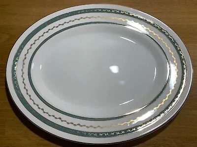Buy Lovely John Maddock & Sons Small Platter Dish With Green & Gold Design • 10.50£