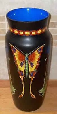 Buy CROWN DUCAL - BUTTERFLY Vase - ART DECO - Black Matte - STUNNING • 120£