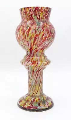 Buy Antique Czech Franz Welz Art Deco Cased Splatter Glass Vase • 29.95£
