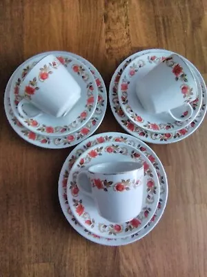 Buy Vintage Ridgway Potteries  Gaiety Girl  China Trios - Set Of 3 • 5£
