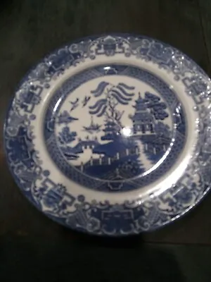 Buy English Ironstone Tableware Willow Pattern Dinner Plate 244 Mm Diameter • 4.99£