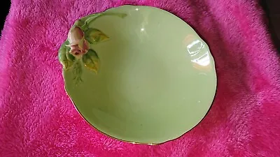 Buy Vintage Art Deco Royal Winton Green Gilt Edged Rosebud Detail Bowl 5489 • 13.99£