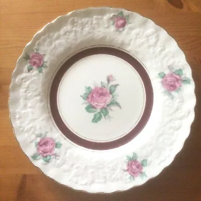 Buy Rare 1940's J Fryer & Sons Rose Pattern With Maroon Band Large 11 Inch Charger • 50£