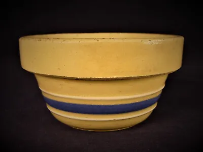 Buy Very Rare American Antique Tiny 3 ¾ Inch Bowl Blue & White Band Yellow Ware Mint • 218.95£