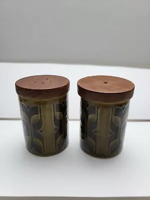 Buy HORNSEA HEIRLOOM Green Ceramic Cruet Salt & Pepper Pots • 10£