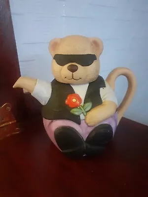 Buy Vintage Barely Wild Teddy Bear Teapot, 1994. Excellent Condition. • 10£