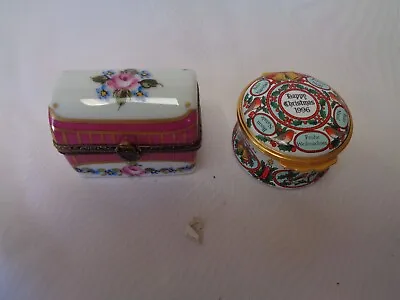 Buy Ceramic Pill Boxes X 2    Limoges And Halcyon Days • 12£