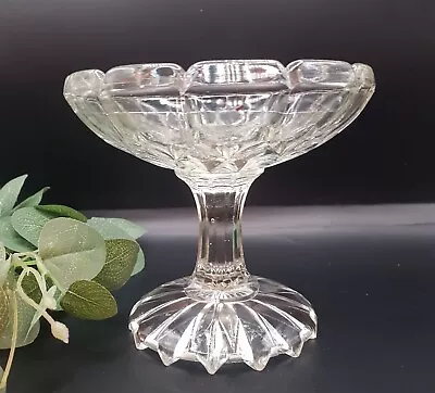Buy Antique French Stemmed Compote/Bon Bon Decorative Clear Glass • 18£
