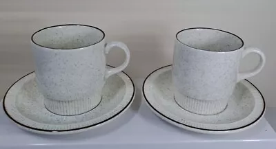 Buy Vintage Poole Pottery Parkstone Set Of 2 Cup & Saucers Classic English Tea Set • 14.99£