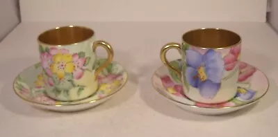 Buy 2 Very Rare Royal Paragon Cups And Saucers Gold Interior Saucers A/F G1257 • 34.99£