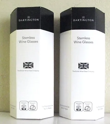Buy Dartington Stemless Wine Glasses. British Wine Glass Company Set Of 4 • 23.71£