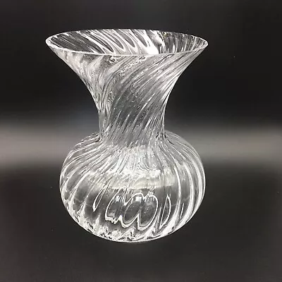 Buy Dartington Glass Crystal Frank Thrower Ripple Vase Height 17cm • 18£