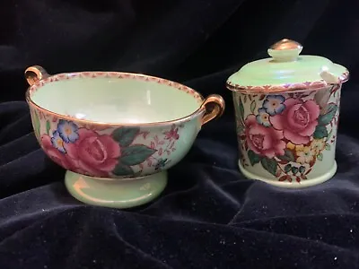 Buy Maling Rosalind Sugar Bowl And Jam Pot Fine China  Vintage Lustre Ware 1940'S • 12.50£