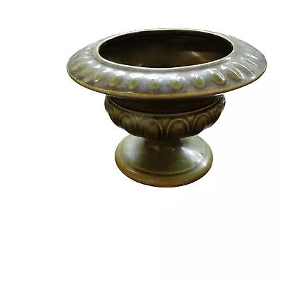 Buy Vintage Holkham Pottery Green Urn Planter Vase Pedestal Footed Classic Retro • 12.99£