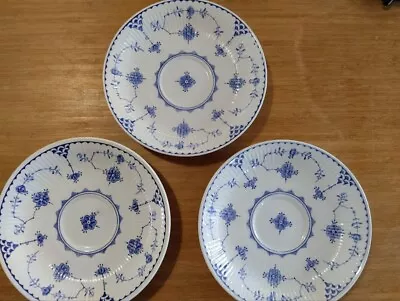 Buy Set Of Furnivals Denmark Blue 3 Saucers - Blue And White Pattern • 20£