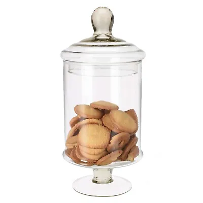 Buy Large Glass Cookie Jar Pot Biscotti Biscuit Sweets Snacks Candy Buffet Jar W/Lid • 14.25£