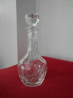 Buy Crystal Cut Glass Decanter Wine Drinks Solid Round Ornate Design • 10.95£