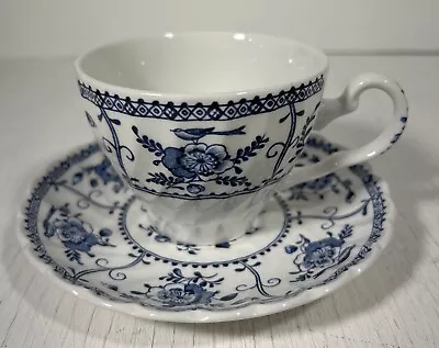 Buy Vintage Johnson Brothers Blue White Indies Cup & Saucer Ironstone China Tea Set • 6.75£