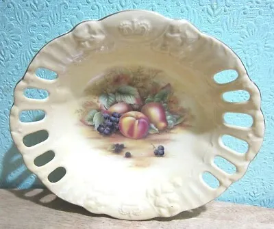Buy Aynsley Limited Edition Fruit Design Jubilee Pierced Bowl Collectable/2002 • 10£