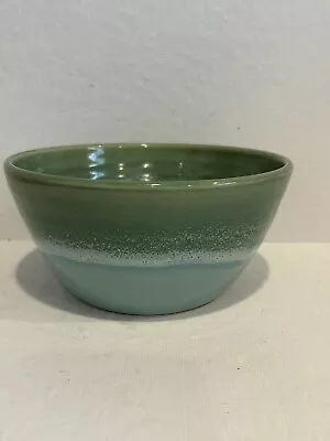 Buy Studio Pottery Bowl In Blue Green Ombré • 12.32£