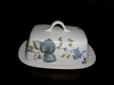 Buy Sylvac Ware Lime Grove / Blue Leaves Butter / Cheese Dish And Lid • 9.99£