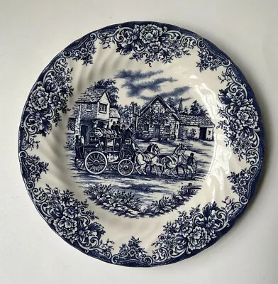 Buy TWO Royal Stafford Fine Earthenware DINNER PLATES Horse Coach Carriage Vintage • 33.25£
