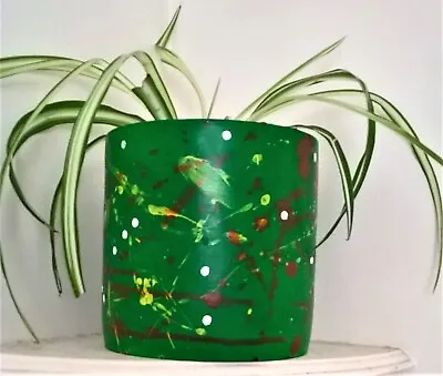 Buy Unique, Round, Hand Painted Pottery Plant Pot, 7 X 7 In • 30£